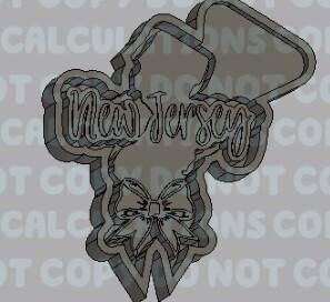 States with Bow Silicone Mold Housing - New Jersey