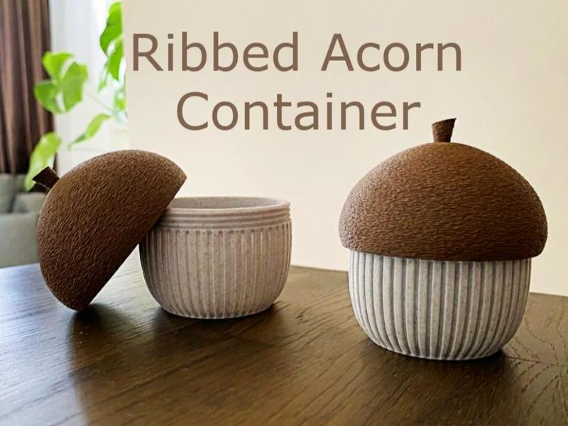 Ribbed Acorn Container