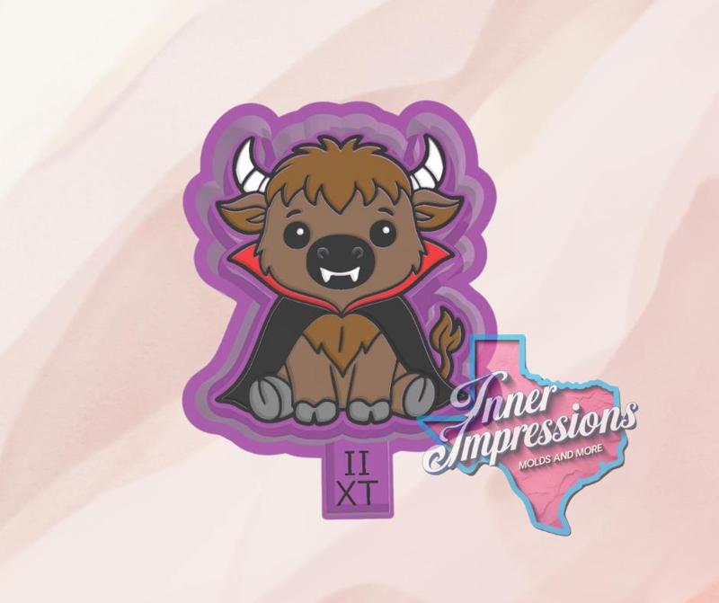 Vampire Highland Cow Freshie Mold