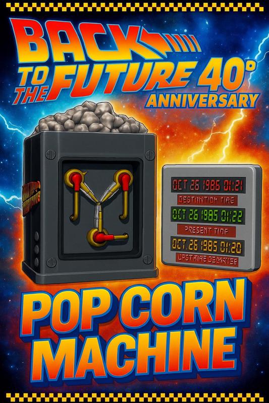 POP CORN POCHOCLERA BACK TO THE FUTURE MR FUSION FLUX CAPACITOR