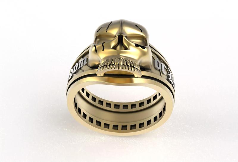 Freedom or Death Skull Ring