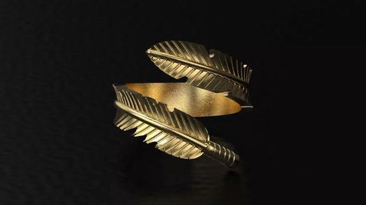 Leaf father antique ring