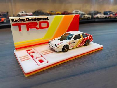 Hotwheels Toyota AE86 Display Base (TRD Theme)