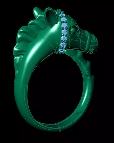 Galloping Grace  Horse Inspired Stone Ring