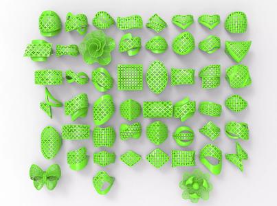 Fusion ring jewelry 3D print model 50rings 3D print model