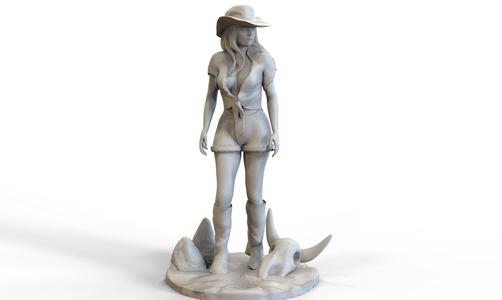 Sculpture of a Cowgirl