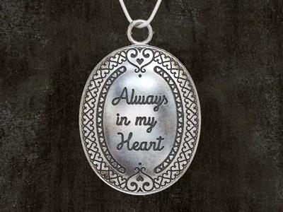 Oval locket for two photos