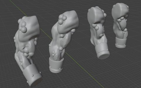 Blistered Evil Trench Cultist bulky Arms