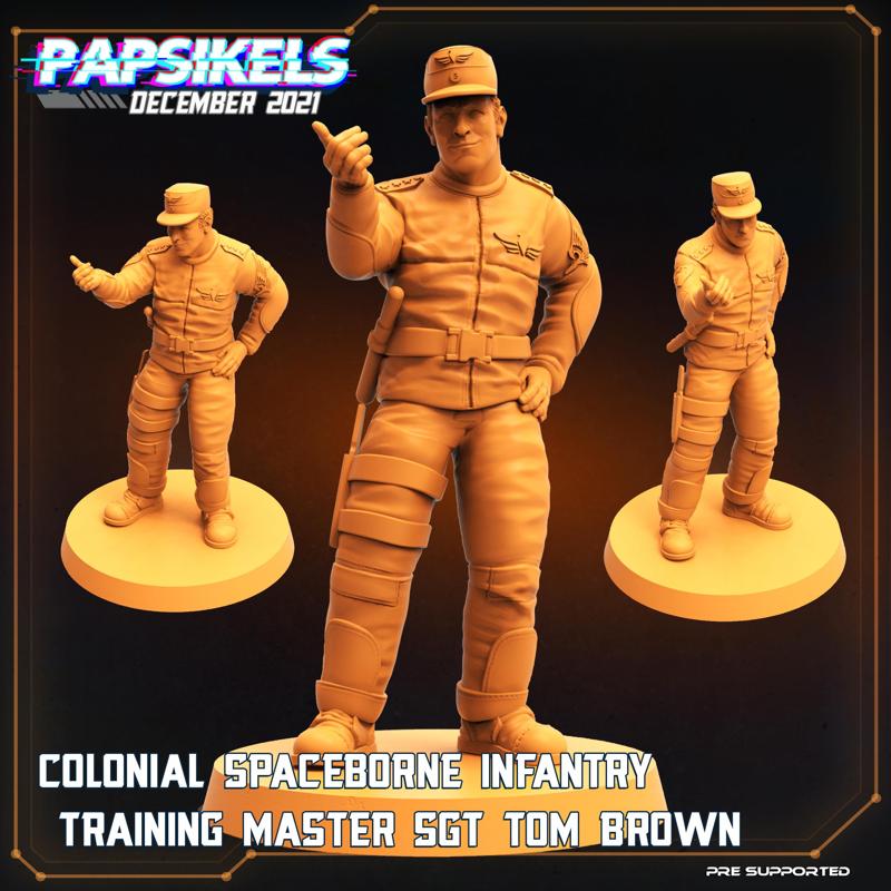 COLONIAL SPACEBORNE INFANTRY TRAINING MASTER TOM BROWN