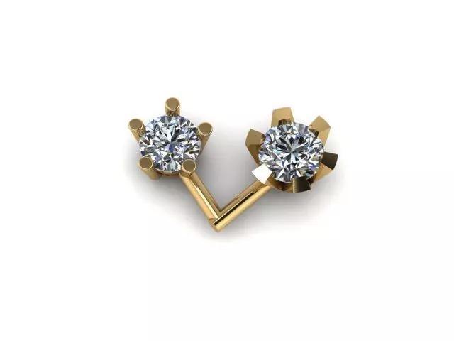 single daimond nose pin