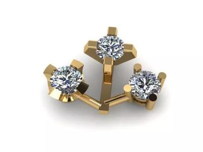 single daimond woman nose pins