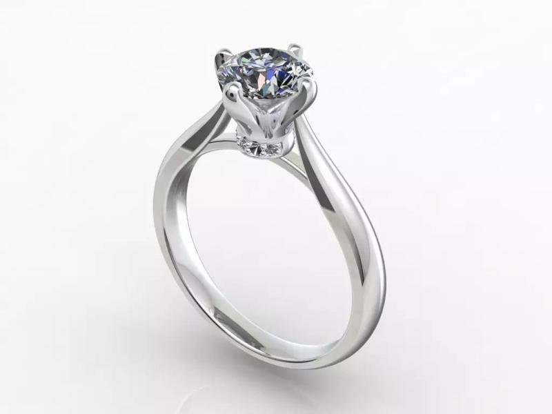 Engagement Ring  STL File Format ready For 3D Printing - CC62