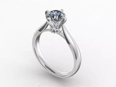 Engagement Ring  STL File Format ready For 3D Printing - CC62