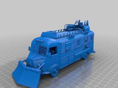 Bitume/Gaslands Van citroen HY post-apocalyptic