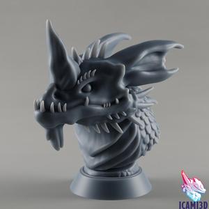 Blue dragon bust
