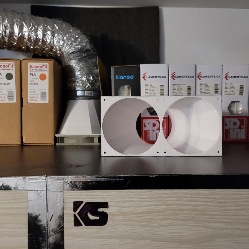 Dual 120mm to 4 Inch Duct Adapter