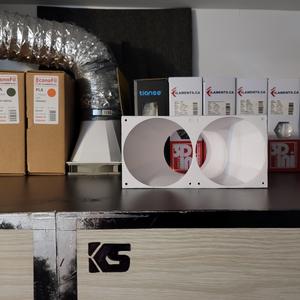 Dual 120mm to 4 Inch Duct Adapter