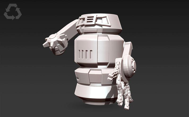 Fighting Gonk Droid B - 3D Print STL - Star Wars Legion and 3.75 Action Figure Scales