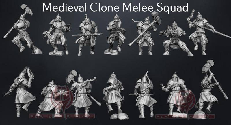 Medieval Clone Melee Squad - Legion Scale