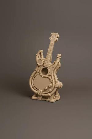 Industrial Guitar Sculpture