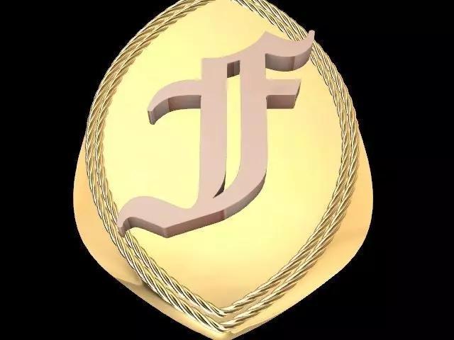 f alphabet ring stl verified
