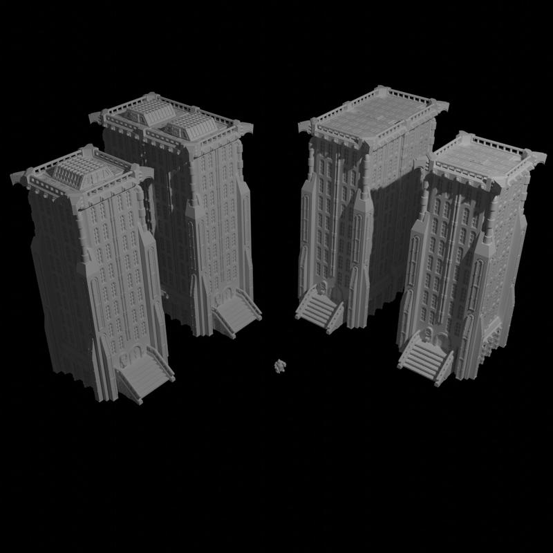 Alpha Hab Towers (single piece versions)