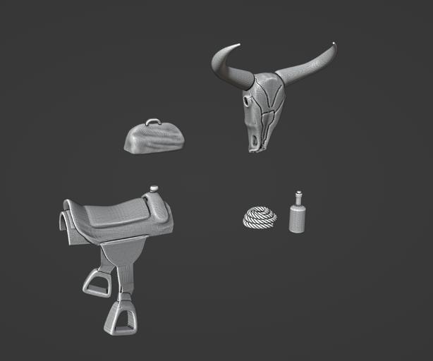 Wild West 28mm Scale Accent Pieces