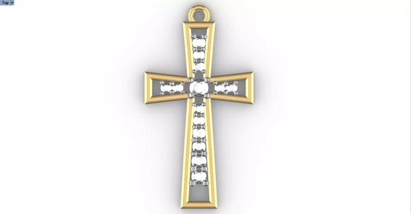 CROSS DIAMOND PENDANT