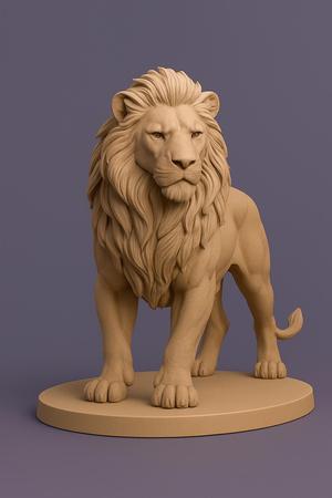 Figurine 3D Lion - Realistic Sculpture