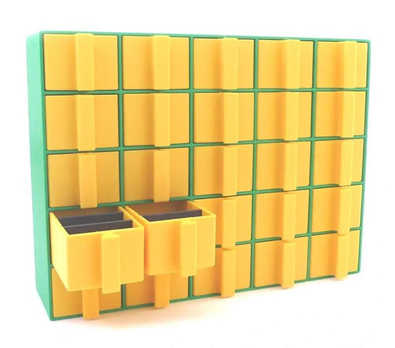 Small parts organizer with 25 drawers - Customizable