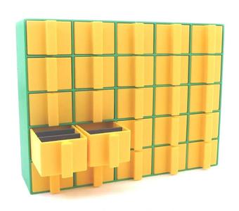 Small parts organizer with 25 drawers - Customizable
