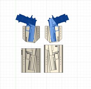 SIG GTO 211 Pancake OWB 2-Part Holster Mold with TrimJigg