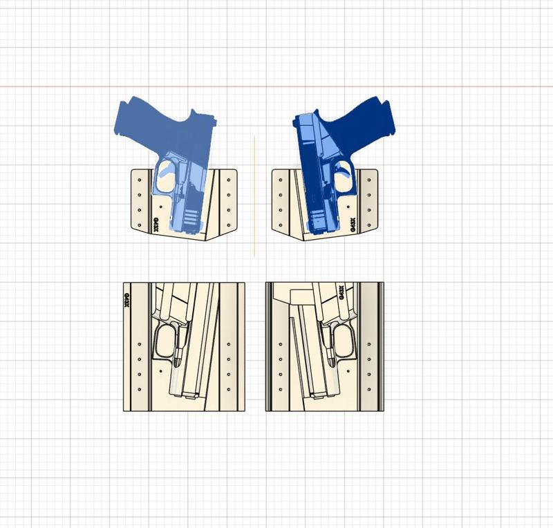 G43X OWB Pancake Holster Mold Left Hand with TrimJigg