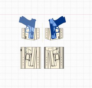 G43X OWB Pancake Holster Mold Left Hand with TrimJigg