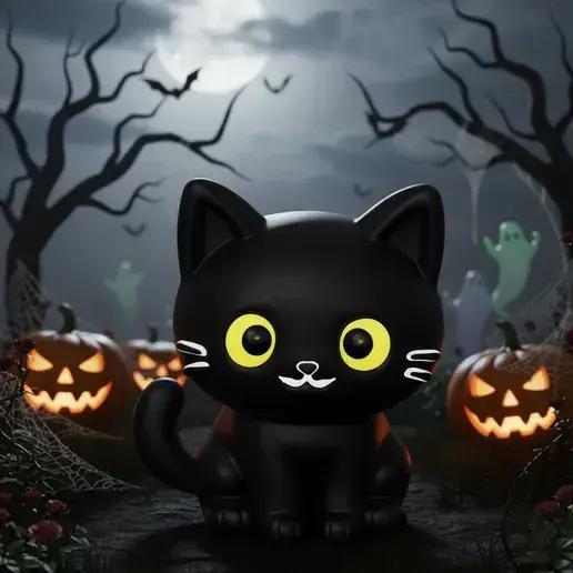 Cute Black Cat – Halloween Series