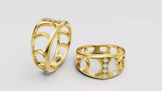 modern gold ring 3D printable model