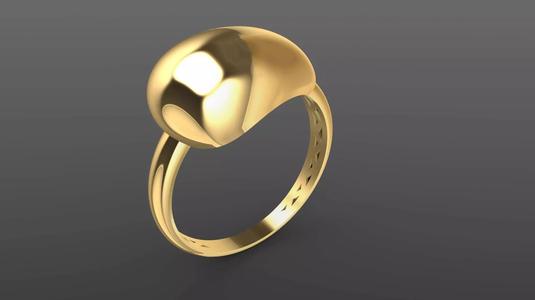 Modern Gold Dome Ring Design  Inspired by BOTTEGA