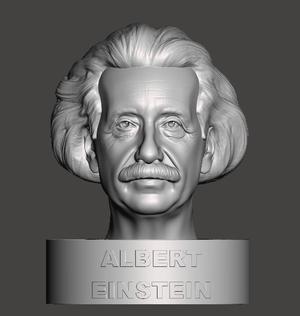 Albert Einstein Bust – High-Resolution 3D Printable Model (Science Icon Statue)