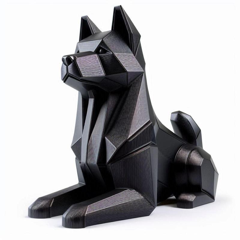 Low Poly Dog 3D Print – Cute Decorative Showpiece Figurine