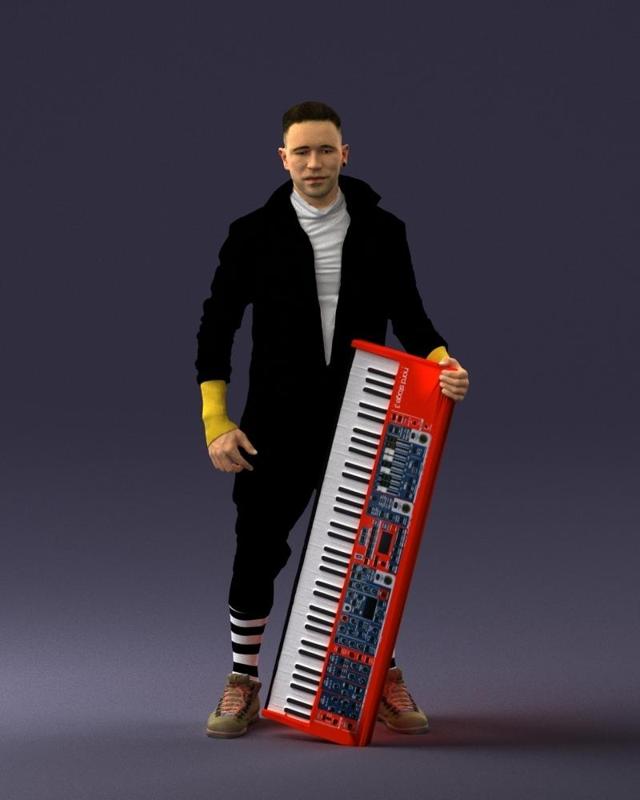 000248 Man with Keyboard – Realistic Musician Character 0118