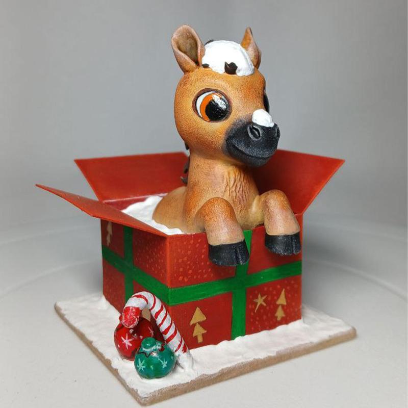 Xmas Baby Horse in the gift box