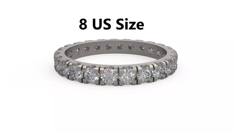 Model 1181 Eternity Diamond Ring Band US Size