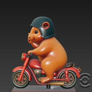 Biker Hamster - Tiny Rider, Big Attitude