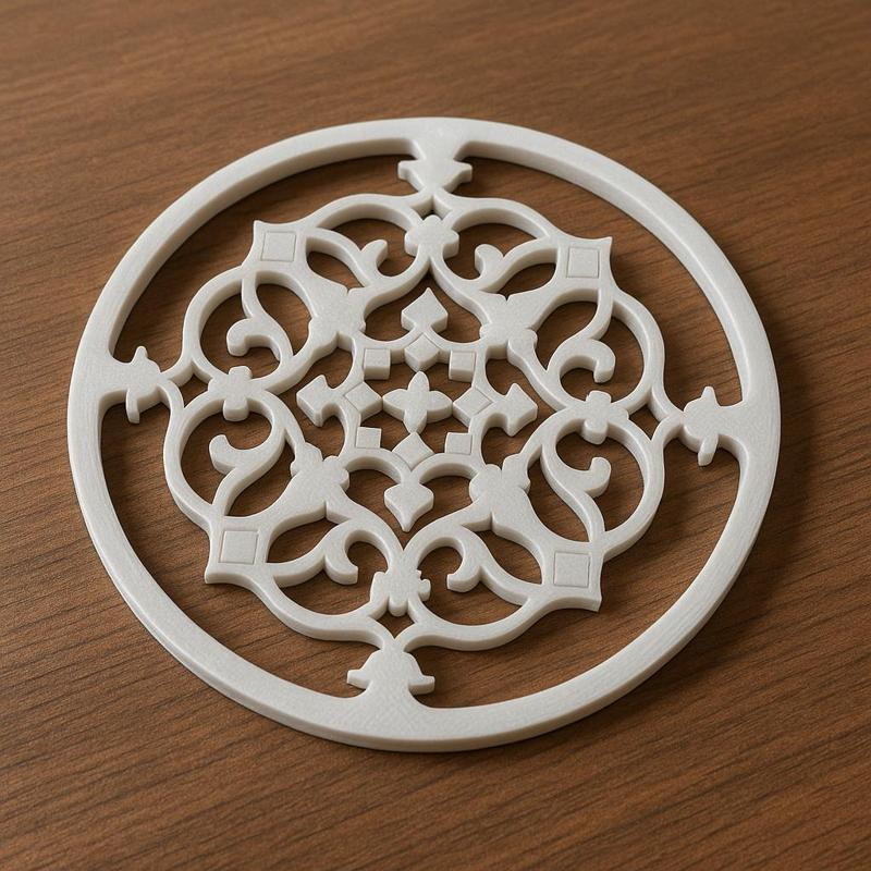 Ornate Lattice Cup Coaster Set