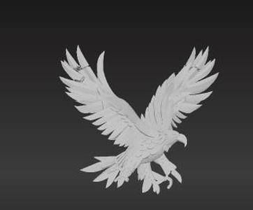 Majestic Low Poly Eagle Figurine - Dynamic Flight Pose, Geometric Animal Puzzle, Unique Decorative Object for 3D Printing