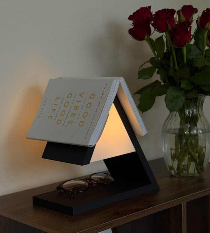 Reading lamp with book holder - STL for 3D printing