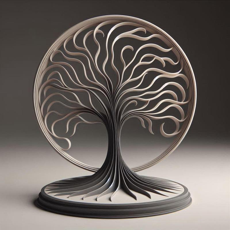 Abstract Tree of Life Sculpture