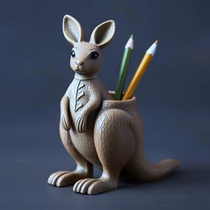 Kangaroo pencil holder