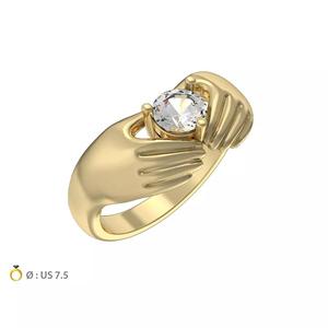 N200 Claddagh 5mm round ring