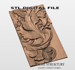 Floral Acanthus – Baroque Ornament – 3D STL Model